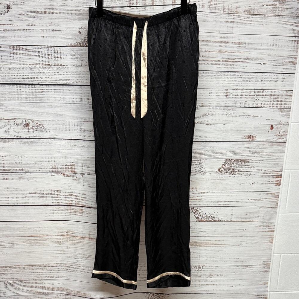 Victoria's Secret Black Satin Lounge Pants Medium